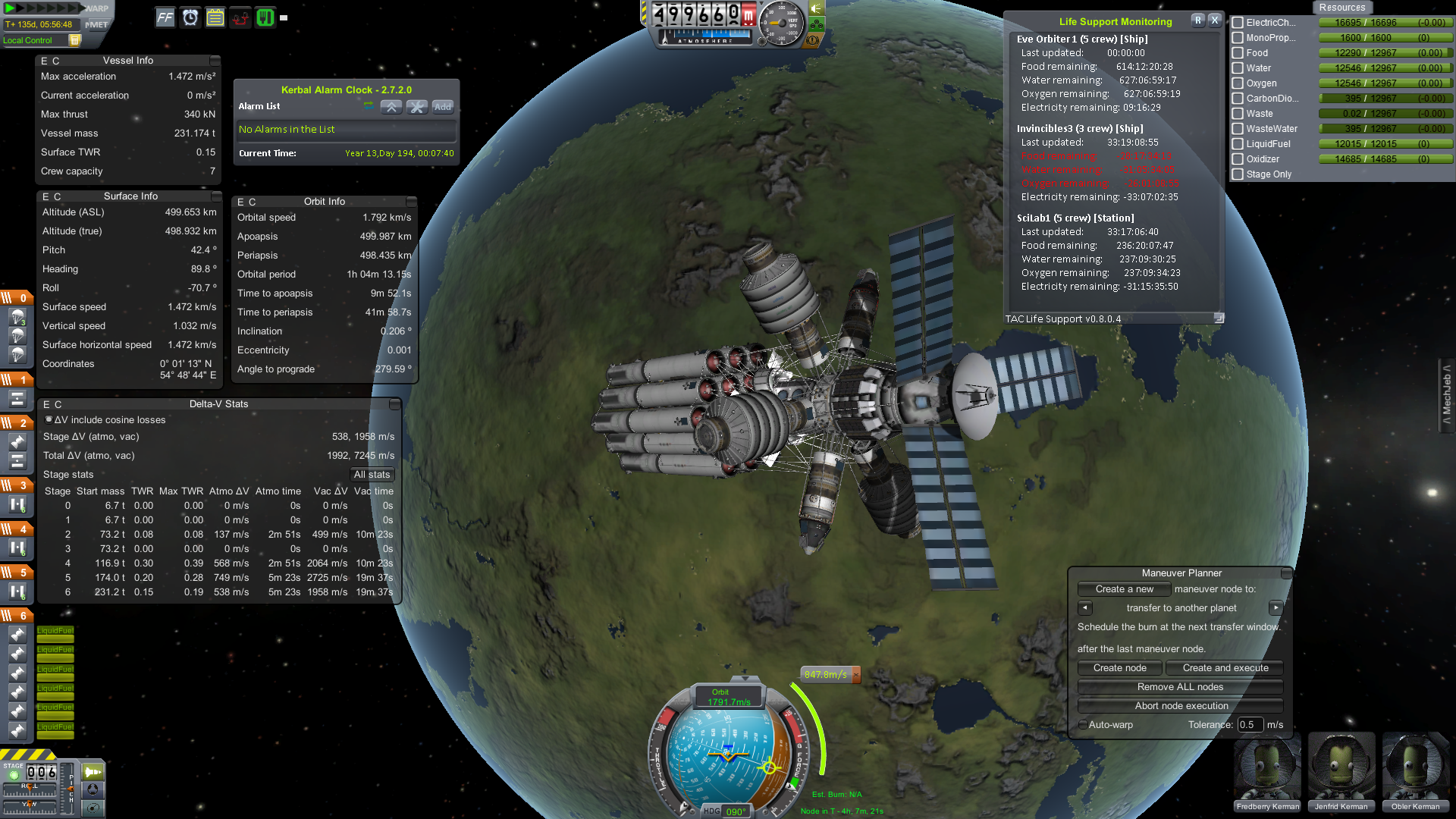 Eve Orbiter departing Kerbin