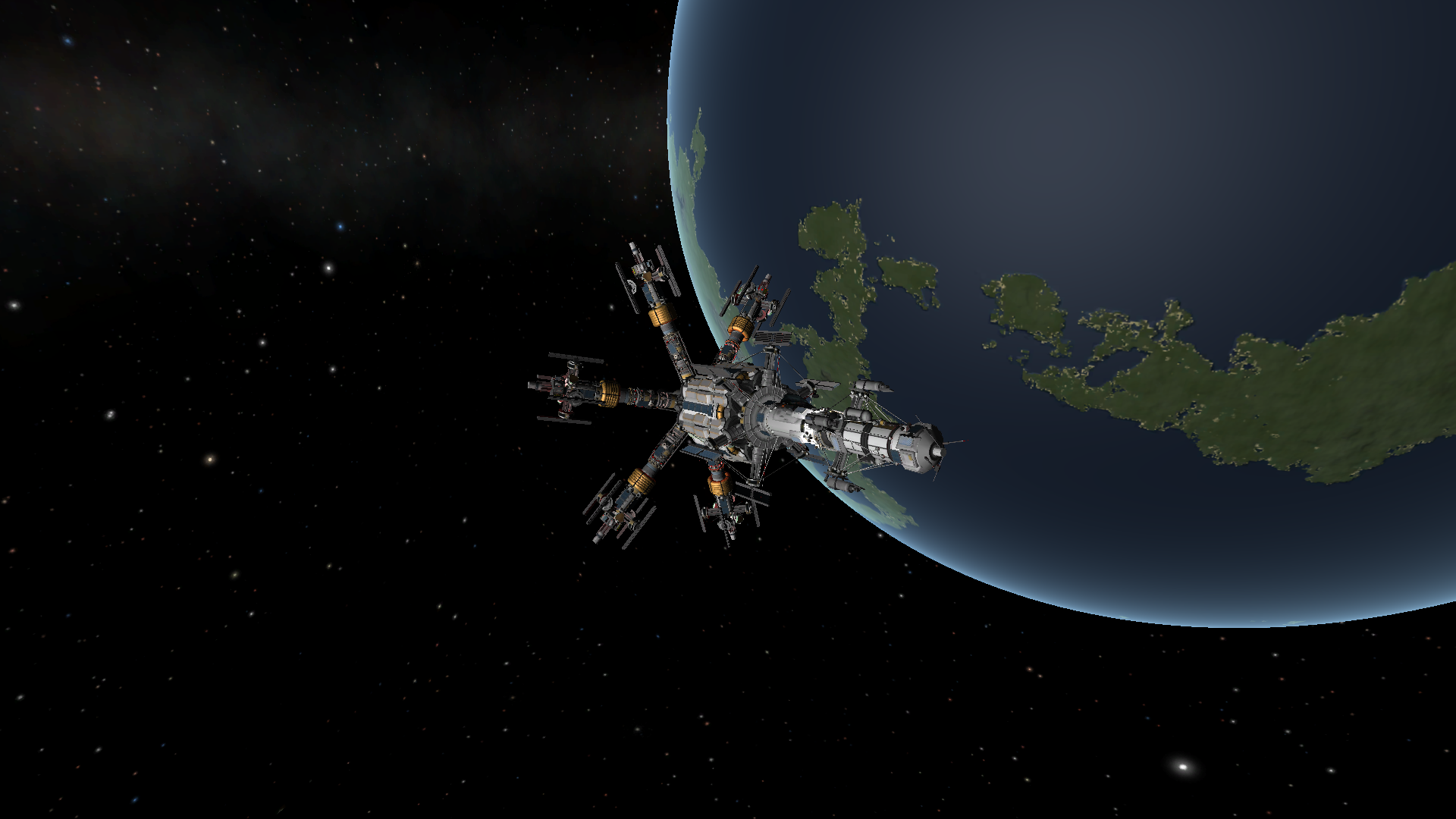 K.S.S. Robert Makepeace geared up for Eve with six mini CommSats and a Lander/Descender probe